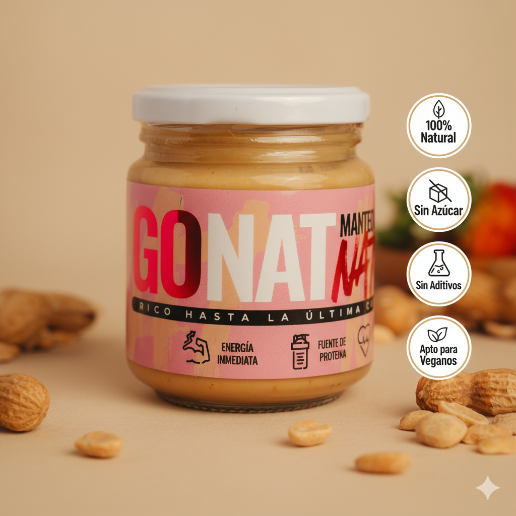 MANTEQUILLA DE MANI NATURAL – FRASCO DE VIDRIO 420 gramos