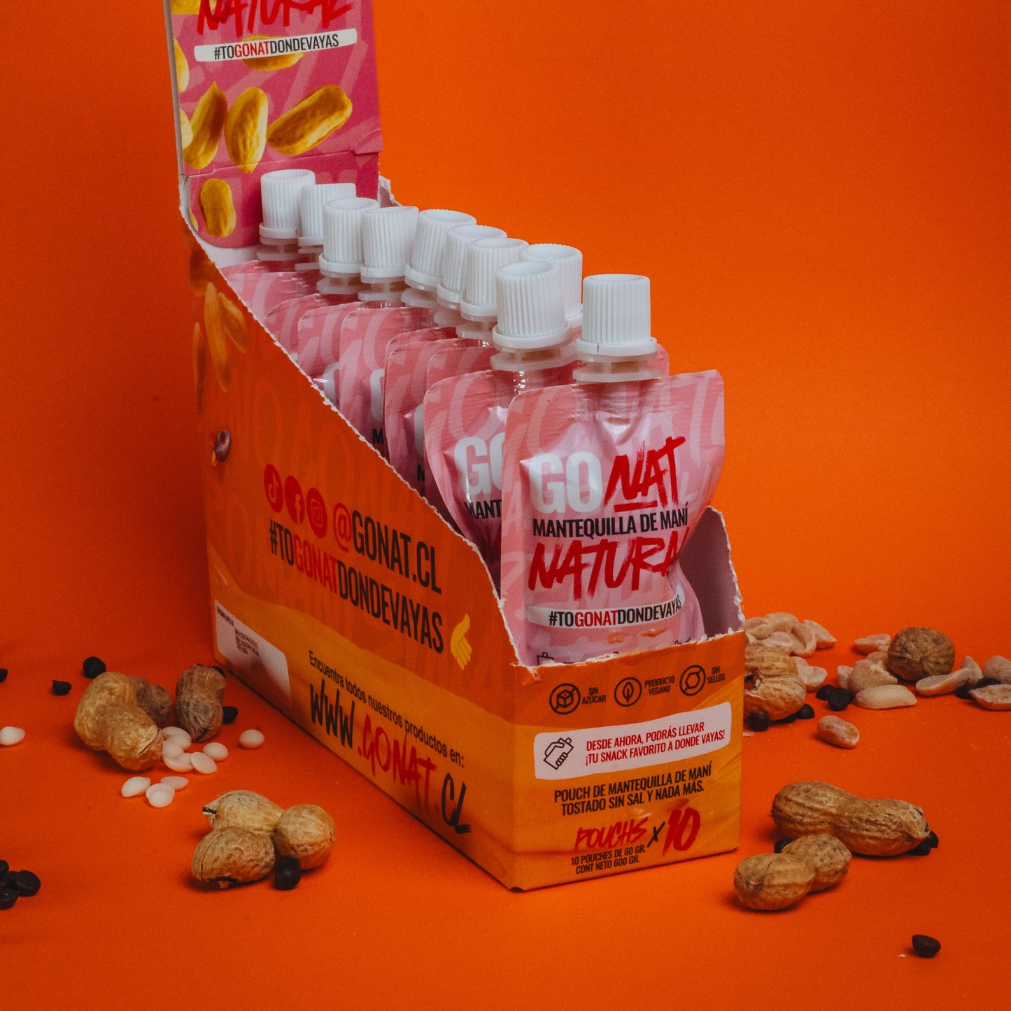 DISPLAY 10 POUCH 60 GRAMOS NATURAL