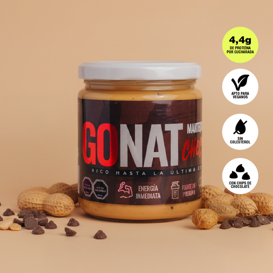 MANTEQUILLA MANI CHOCO CHIPS – FRASCO DE VIDRIO 420 gramos