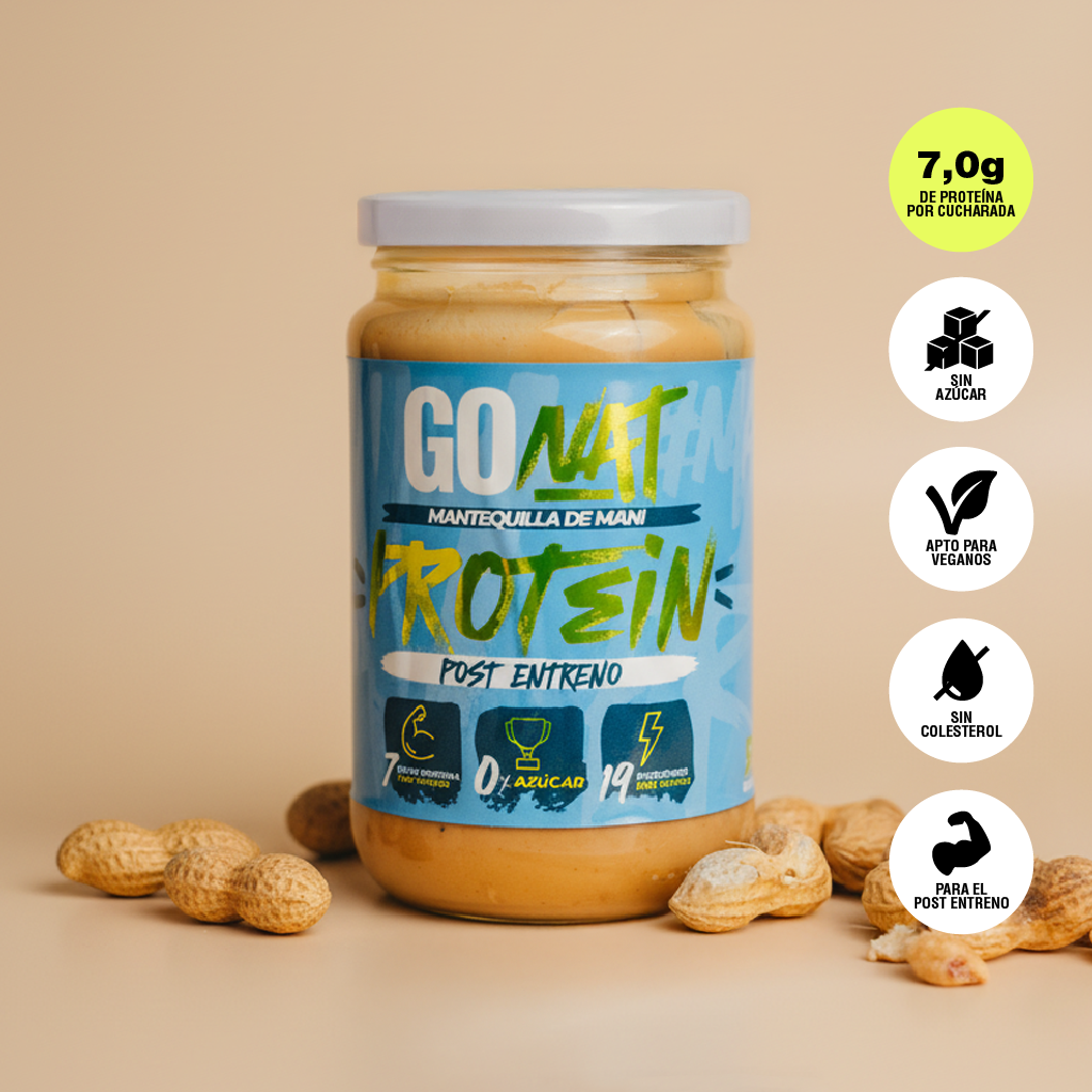 MANTEQUILLA DE MANI PROTEIN SIN AZUCAR 350 GRAMOS