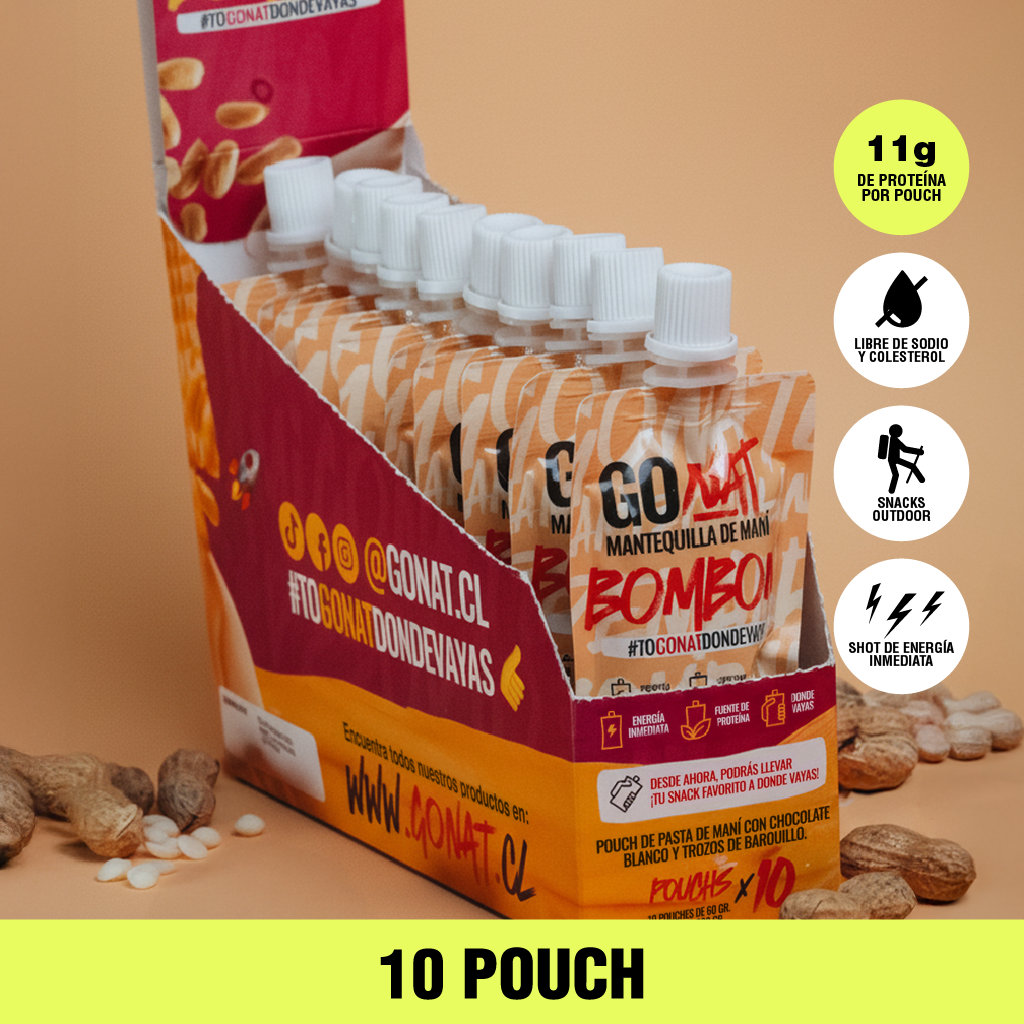 DISPLAY 10 POUCH 60 GRAMOS BOMBOM