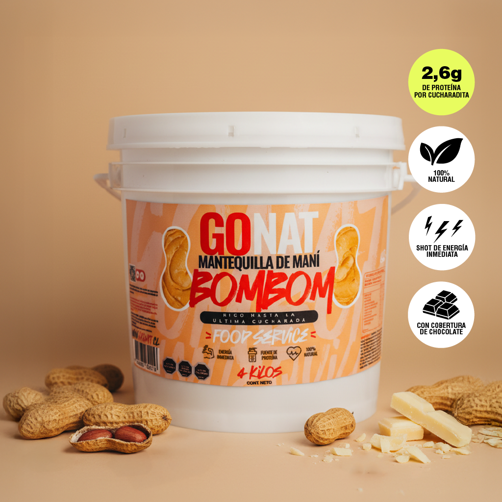 MANTEQUILLA DE MANI BOMBOM – BALDE 4 kilos