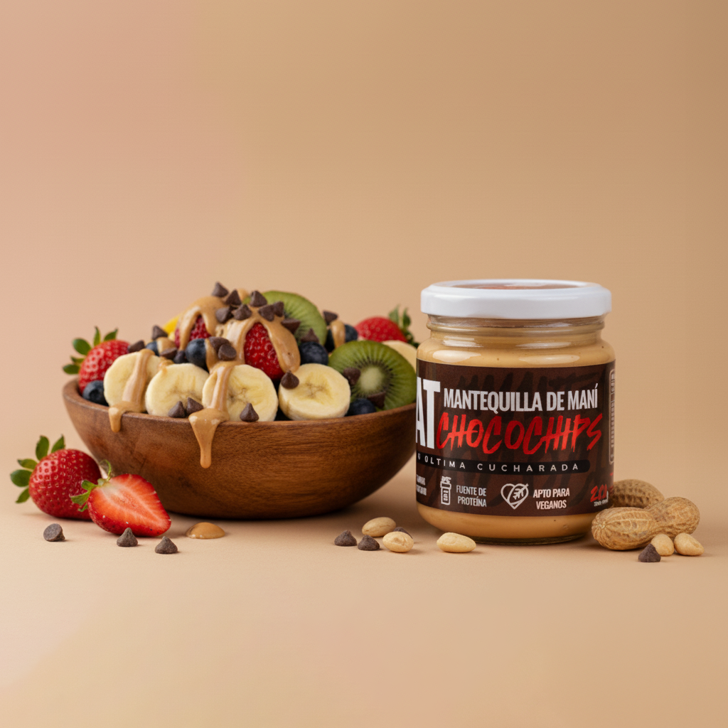 MANTEQUILLA MANI CHOCO CHIPS – FRASCO DE VIDRIO 420 gramos