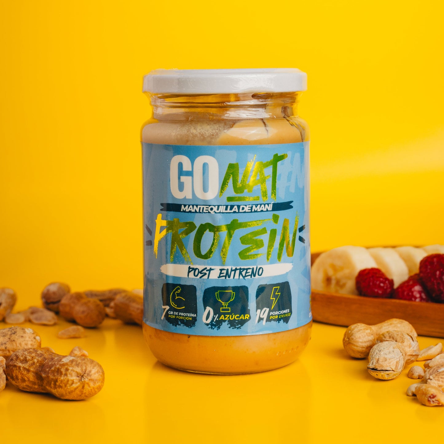 MANTEQUILLA DE MANI PROTEIN SIN AZUCAR 350 GRAMOS