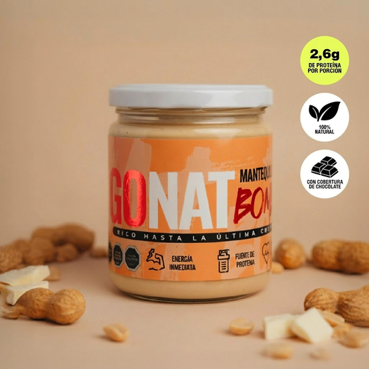 MANTEQUILLA DE MANI BOMBOM –  FRASCO DE VIDRIO DE 420 gramos