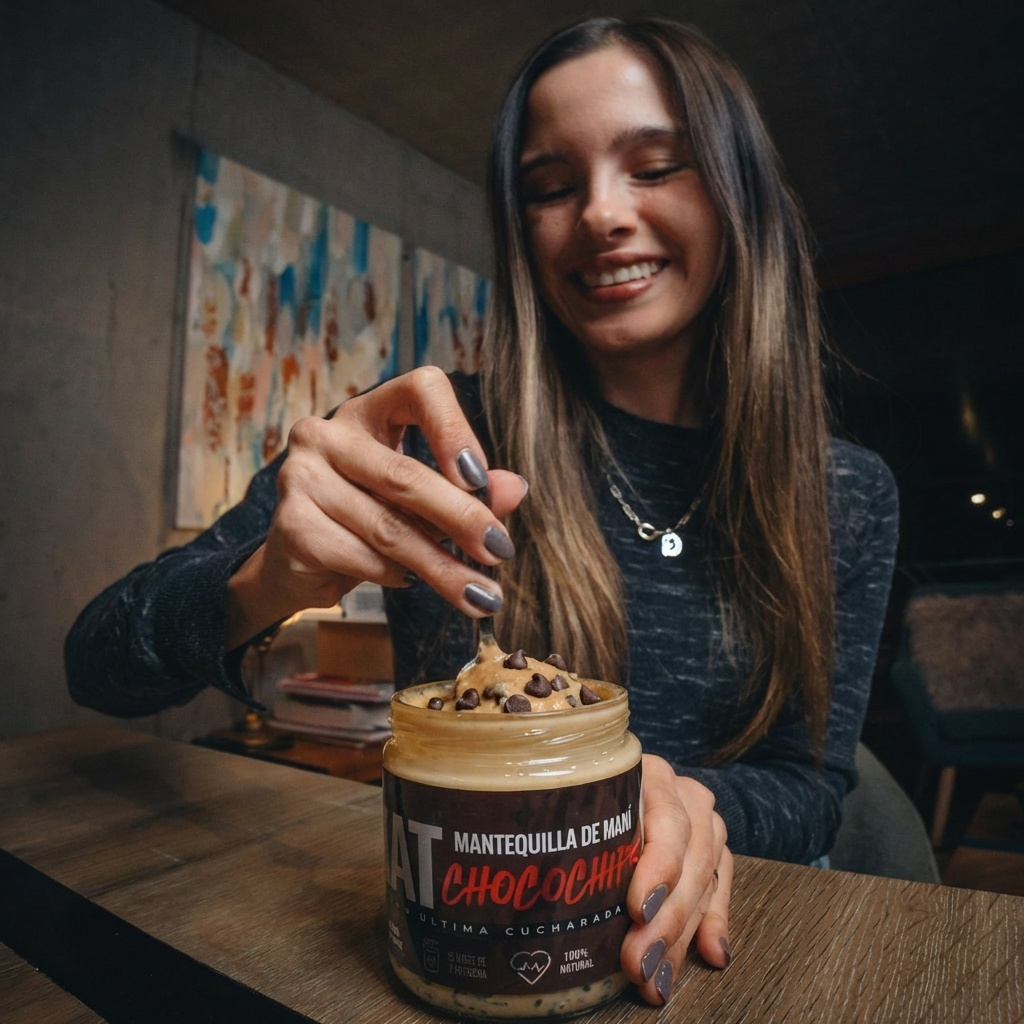 MANTEQUILLA MANI CHOCO CHIPS – FRASCO DE VIDRIO 420 gramos